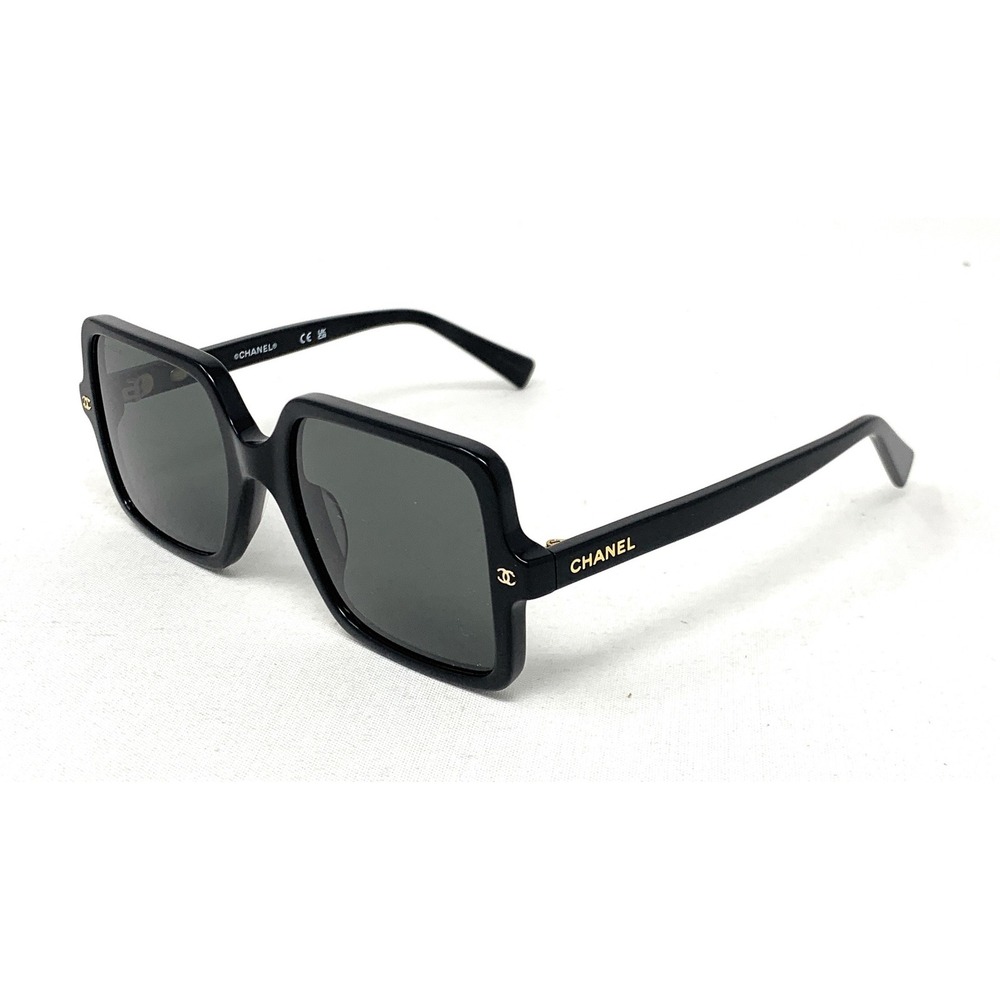 CHANEL Women's Sunglasses CH71773A S2214 Black Gold Grey 52mm